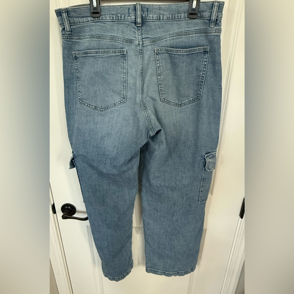 Studio Blue Casual Blue Denim Cargo Pants - Picture 5 of 7